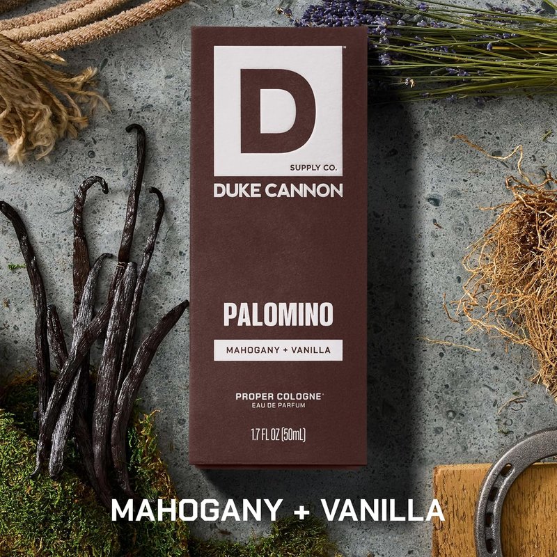 Duke Cannon Proper Cologne Palomino - Men's Eau de Parfum with Mahogany & Vanilla | 1.7 fl oz, Long-Lasting Scent