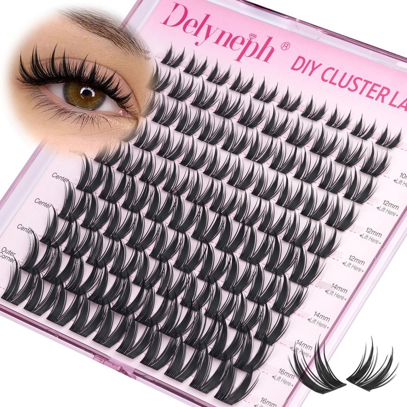 Bunny Lash Clusters Manga Eyelash Clusters Wet Spiky Cluster Eyelash Extensions Anime Cluster Lashes Wispy Lash Extensions by Delyneph(8-16mm, CD Curl)
