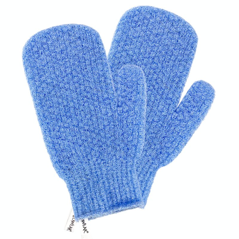 Evridwear Shower Exfoliating Mitts, Deep Cleanse Bathing Scrub Gloves Self Tan Scrubber Mitten Dead Skin Remover for Men and Women,1 Pair Moderate