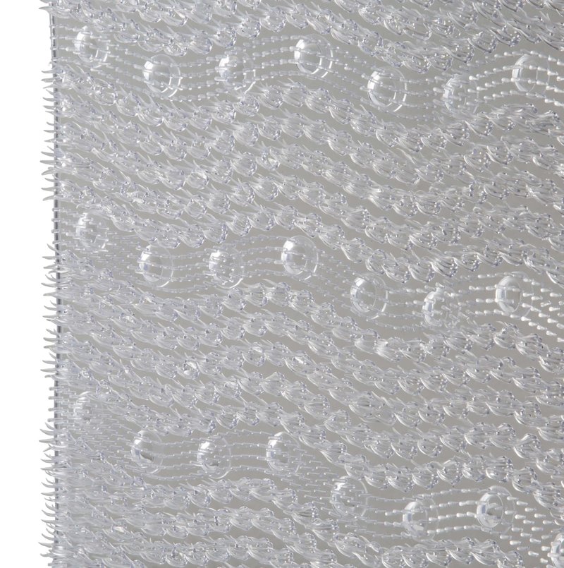 Bath Bliss PVC Bath Mat | Dimensions: 27.9"x 15.7" | Textured Grass Design | Non-Slip | Self Draining | Bathtub Accessories | Clear