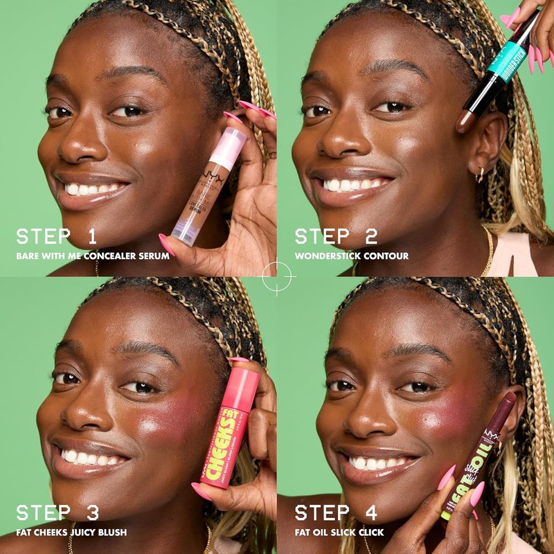 NYX PROFESSIONAL MAKEUP Fat Cheeks Liquid Blush - Buildable Dewy Formula for 12HR Wear | Peach Plunge