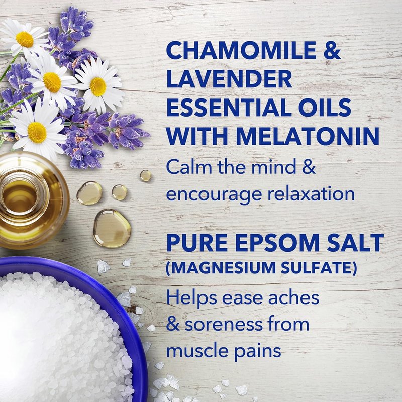 Dr Teal's Epsom Salt Sleep Soak - Melatonin & Essential Oils | 3 lb (Pack of 4)