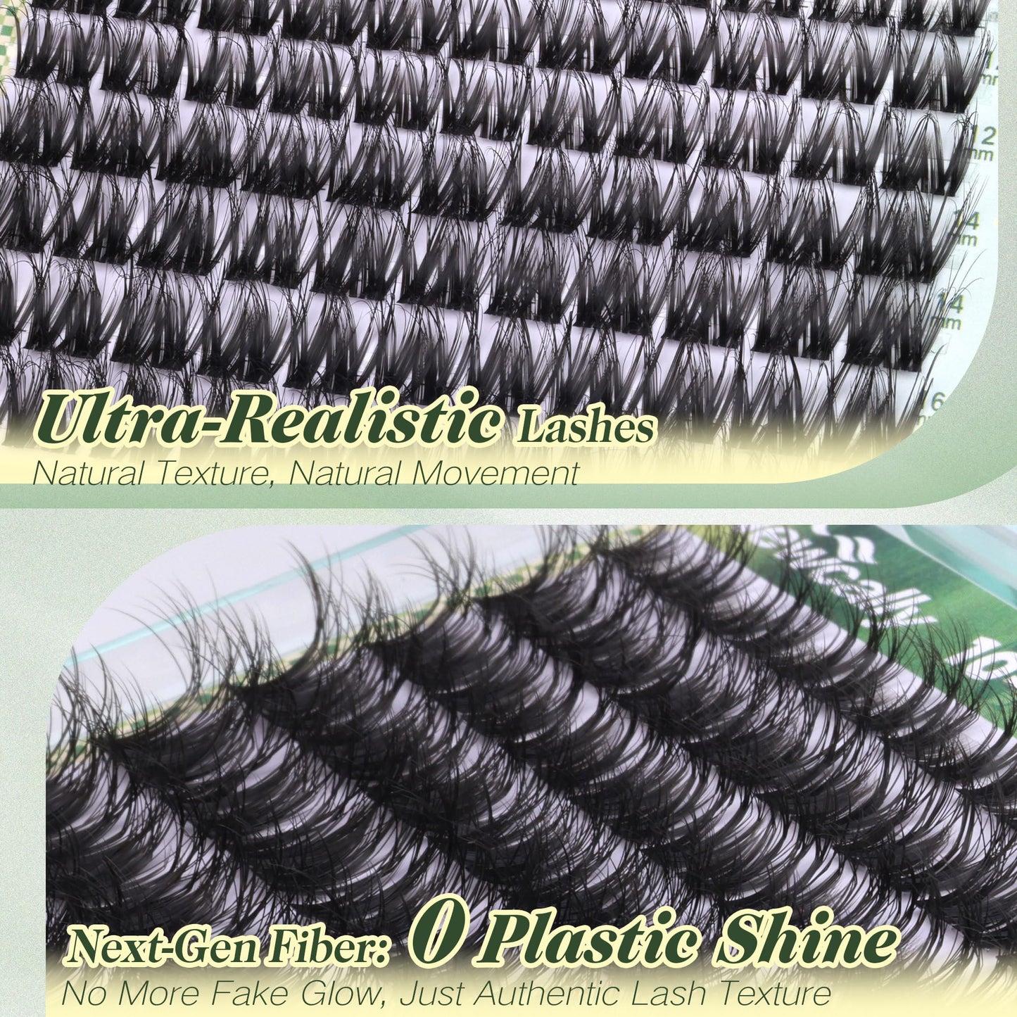 Wispy Lash Clusters Clear Band Natural Eyelash Clusters D-curly Lash Extensions Invisible Band Cluster Eyelash Extensions Spider Cluster Lashes 10-16MM Individual Lashes by Newcally