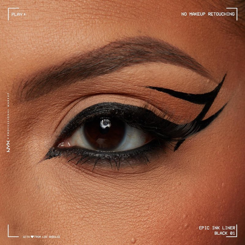 NYX Professional Makeup Epic Ink Liner - Waterproof Liquid Eyeliner in Black | Vegan Formula
