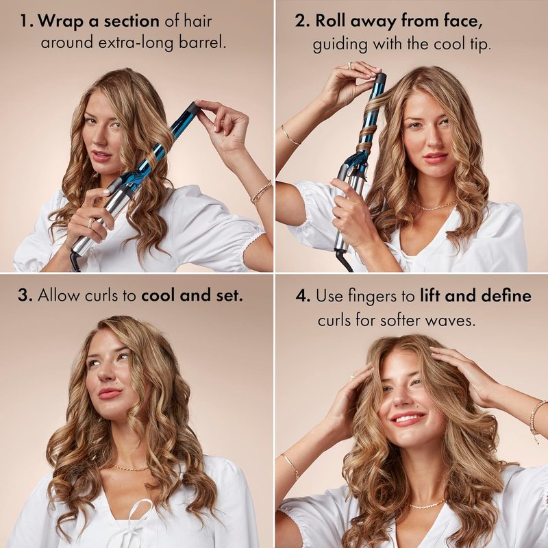 BabylissPRO Nano Titanium Curling Iron - Extended Barrel for Long Hair Styling