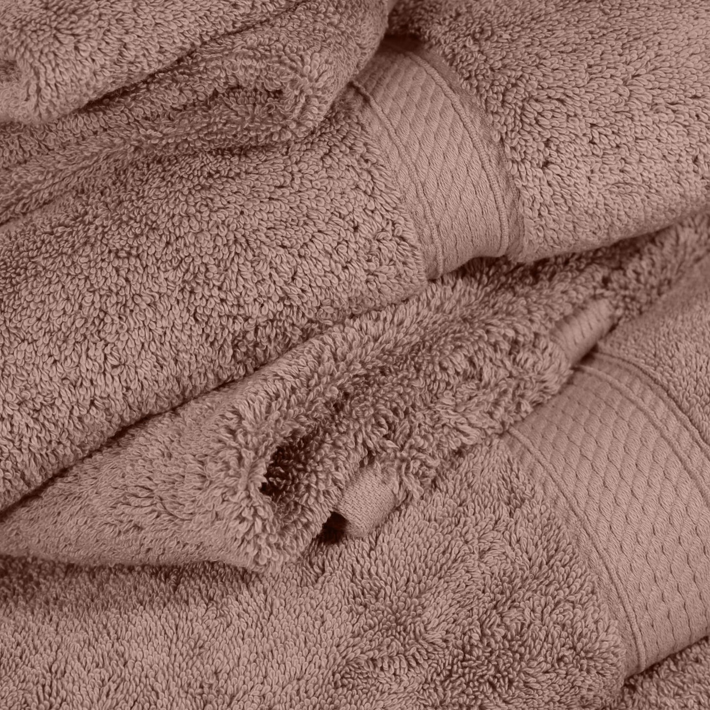 Superior Egyptian Cotton Pile 3-Piece Towel Set, 1 Bath, 1 Hand, 1 Face Towel/Washcloth, Heavyweight, Ultra Soft Luxury Towels, Thick Plush Essentials, Guest Bath, Spa, Hotel Bathroom, Muted Mauve