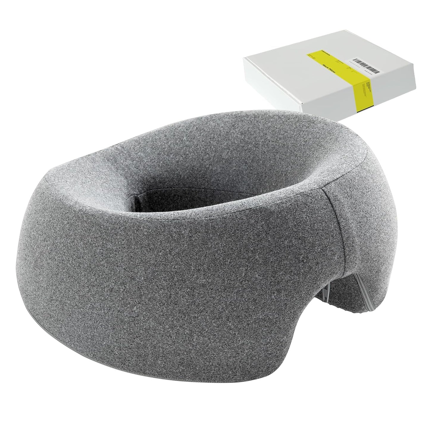 Xiaomubiao Face Down Pillow - Comfortable Massage Headrest for Stomach Sleeping | Grey Removable Cover
