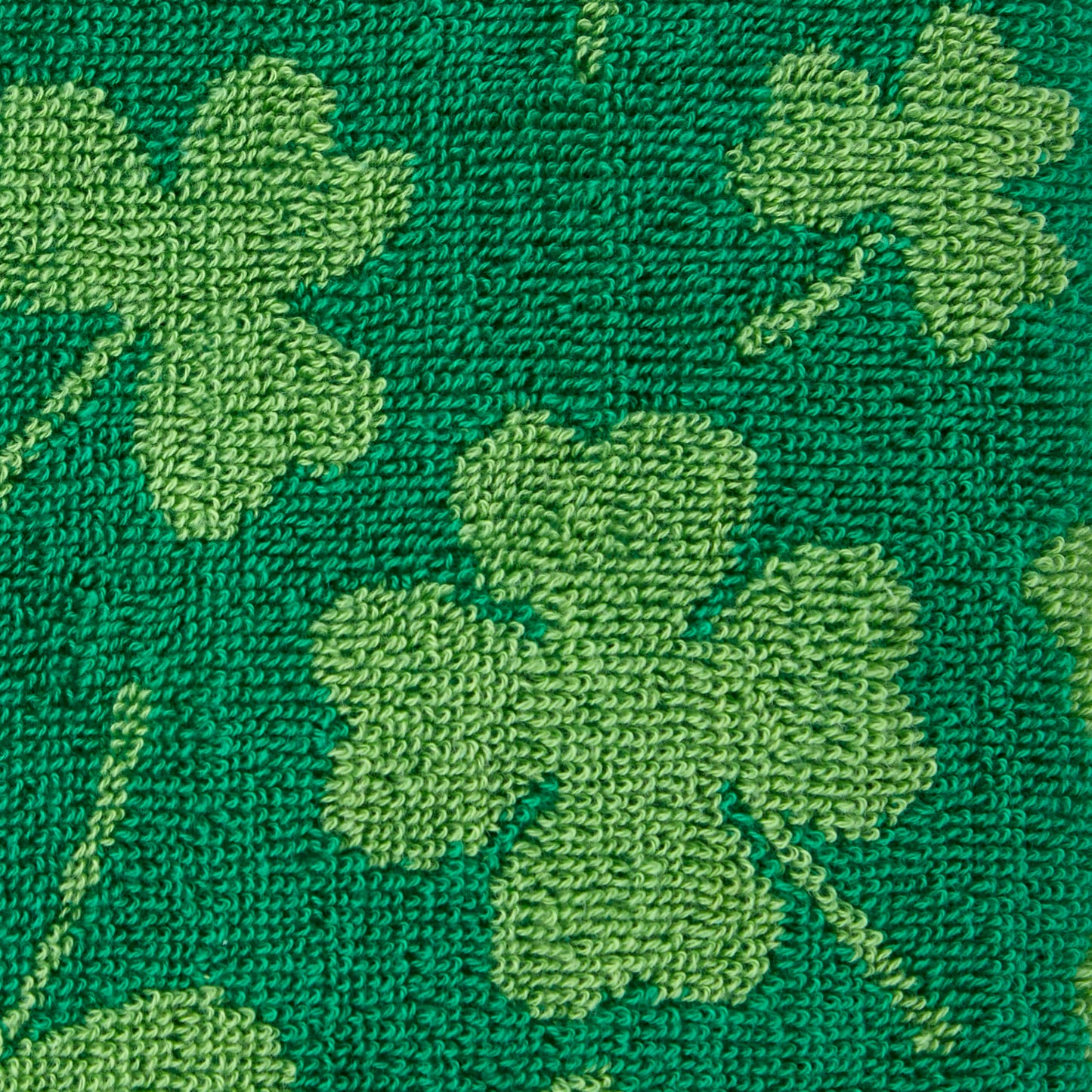 SKL Home St. Patrick's Day Shamrock Jacquard 100% Cotton Reversible 2pc Hand Towel Set, Decorative for Bath/Kitchen/Bar & Gift, Green