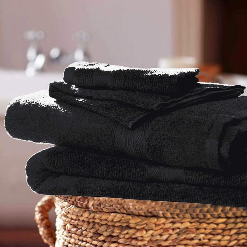 BOUTIQUO Light Grey Towel Set - 8 Piece Bathroom Towel Set - 100% Ring Spun Cotton, 2 Bath Towel 27x54, 2 Hand Towel 16x28, 4 Washcloth 13x13 - Ultra Soft Highly Absorbent