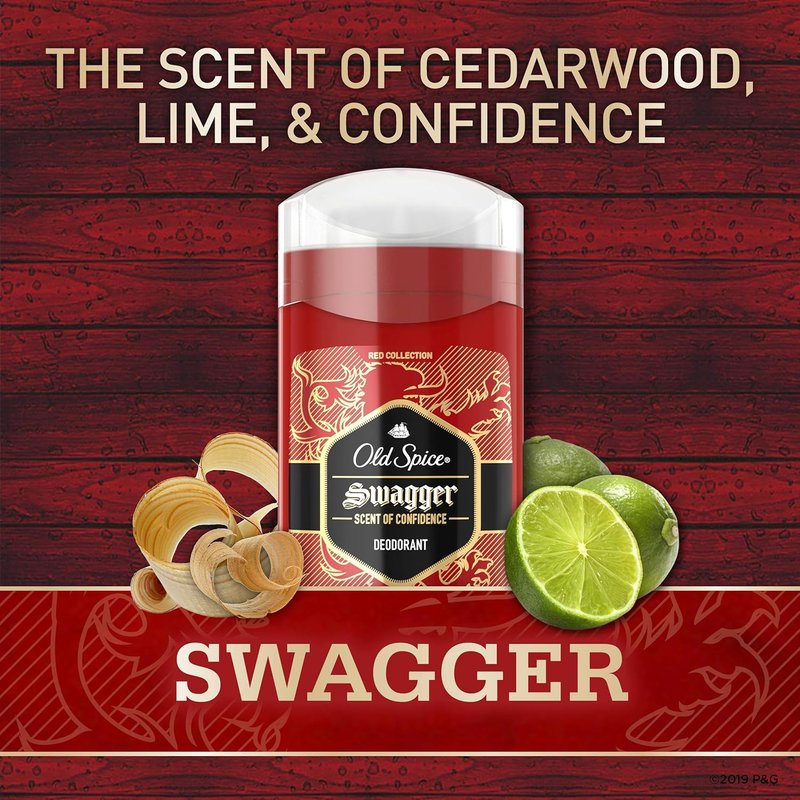 Old Spice Deodorant for Men - Aluminum Free Swagger Invisible Solid | Lime & Cedarwood, 3.8 Oz