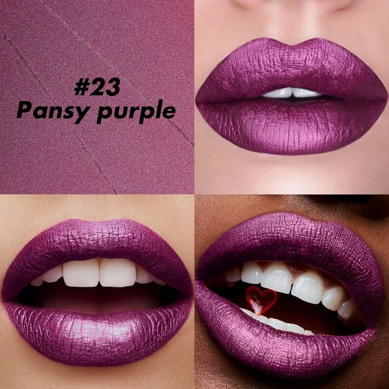 FOCALLURE Ultra Chic Lipstick - Moisturizing Lip Crayon for Long-Lasting Color | #23 Pansy Purple
