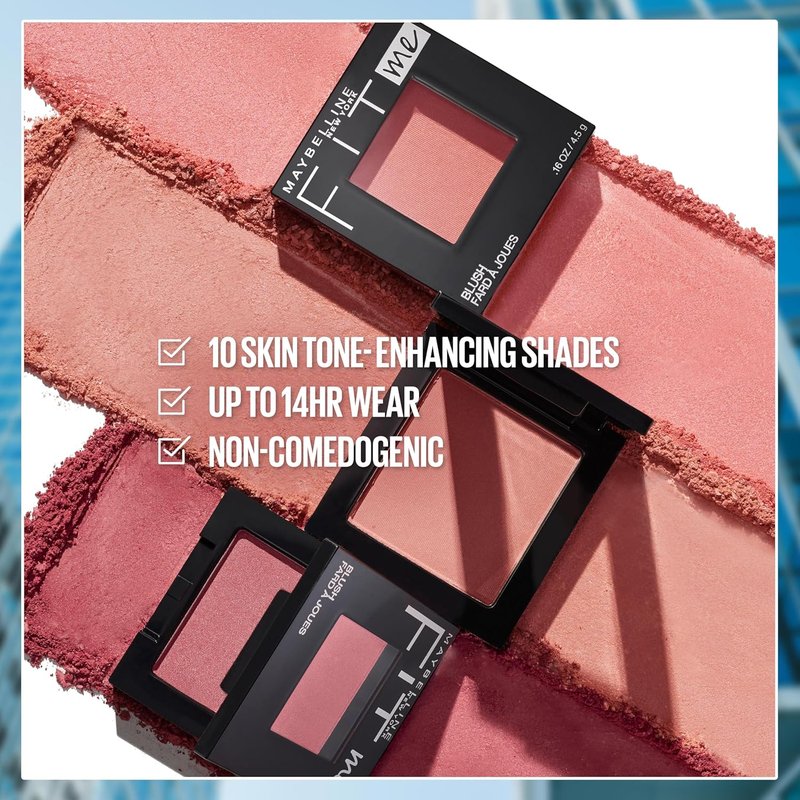 Maybelline New York Fit Me Blush - Rose Shade for Natural Glow | 0.16 Ounce