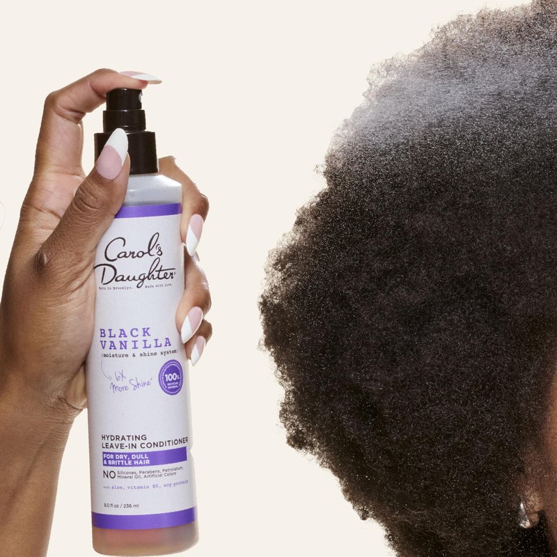 Carol's Daughter Black Vanilla Leave In Conditioner for Curly, Wavy or Natural Hair, Moisturizing Hair Care for Dry, Dull or Brittle Split Ends, 8 Fl Oz