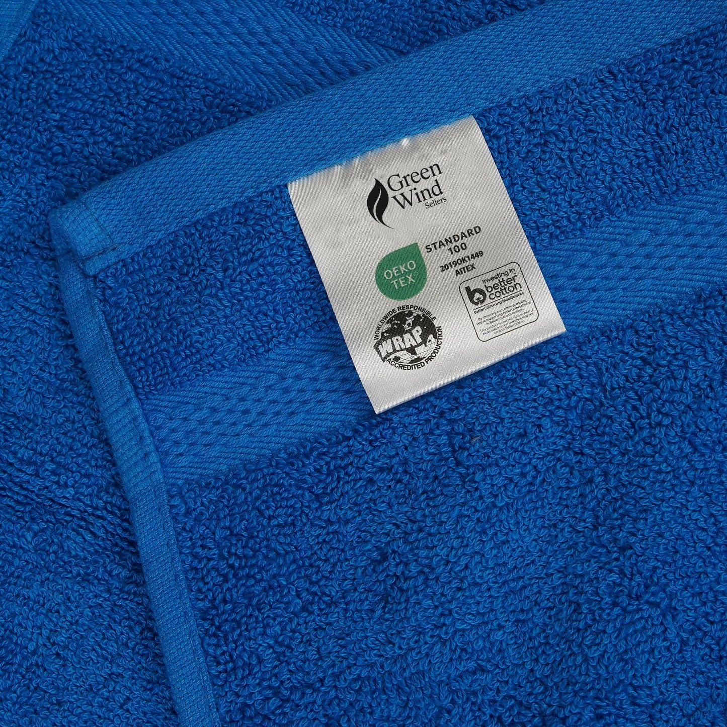 Green Wind Sellers Soft Wash Cloths - 12 Pack Plush and Absorbent Cotton Washcloths for Face, Body, and Baby - Multi-Purpose, Quick-Dry Wash Cloths Set 13x13'' (Navy Blue)