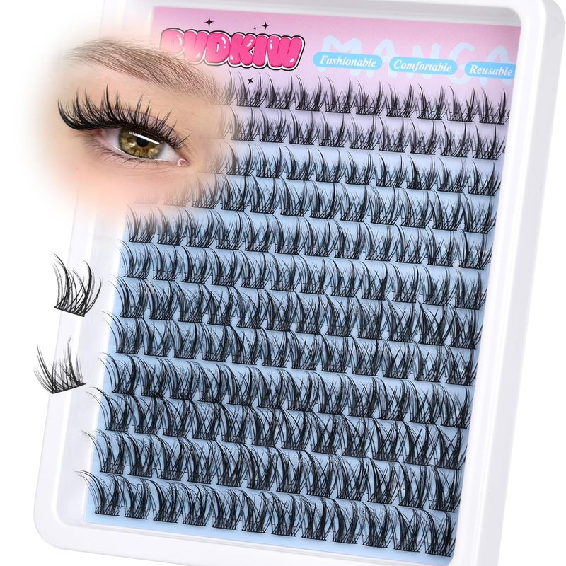 Natural C Curl Eyelash Clusters - Wispy Lash Extensions for DIY | 10-16mm, 144 Pcs