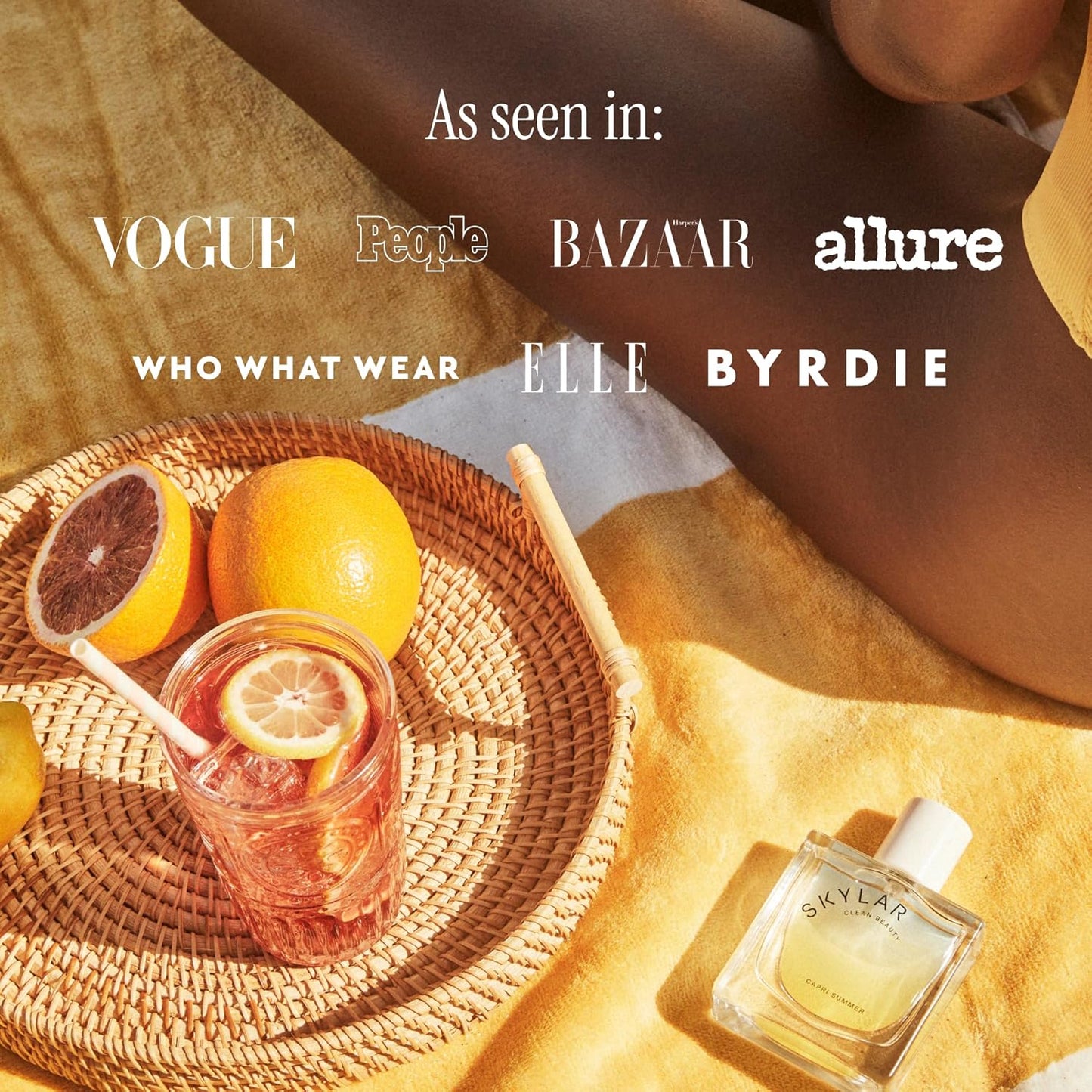 Skylar Capri Summer Eau de Parfum - Hypoallergenic Citrus Perfume for All - Vegan, 10mL / 0.33 Fl oz