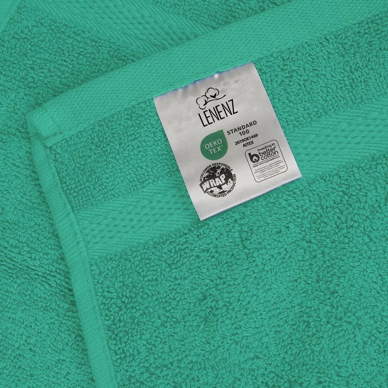 Lenenz Soft Wash Cloths - 12 Pack Plush and Absorbent Cotton Washcloths for Face, Body, and Baby - Multi-Purpose, Quick-Dry Wash Cloths Set 13x13'' (Dark Green)