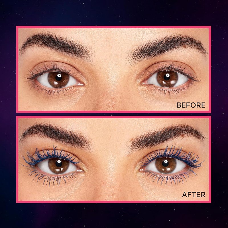 L'Oreal Paris Telescopic Lift Mascara - Lengthening & Volumizing Eye Makeup | Washable Stellar Blue, 0.33 Fl Oz