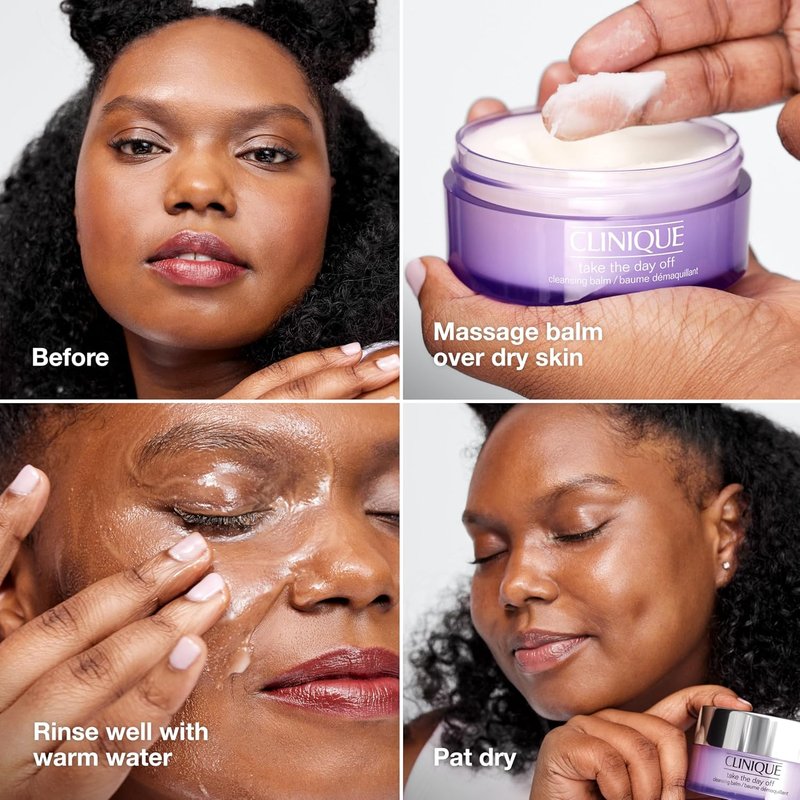 Clinique Take The Day Off Cleansing Balm - Gentle Makeup Remover | Dissolves Face & Eye Makeup | All Skin Types