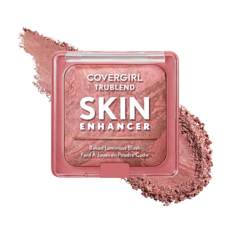 COVERGIRL TruBlend Baked Luminous Blush - Hyaluronic Acid & White Rose Extract, Rose Latte