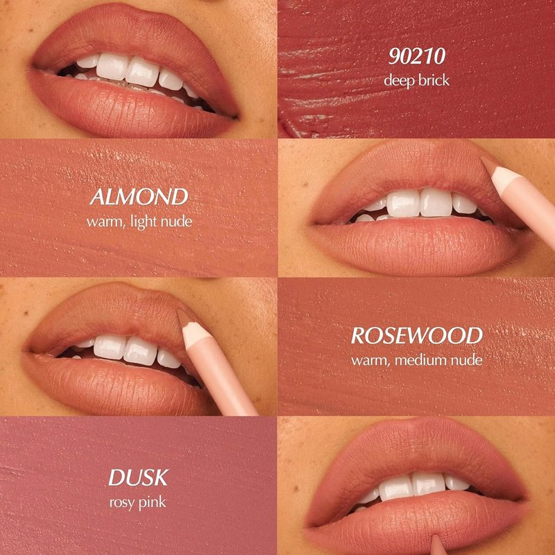 PERSONA Americano Lip Liner Pencil - Creamy Long-Wear Matte with Jojoba Oil | Defines & Contours Lips | Vegan & Cruelty-Free