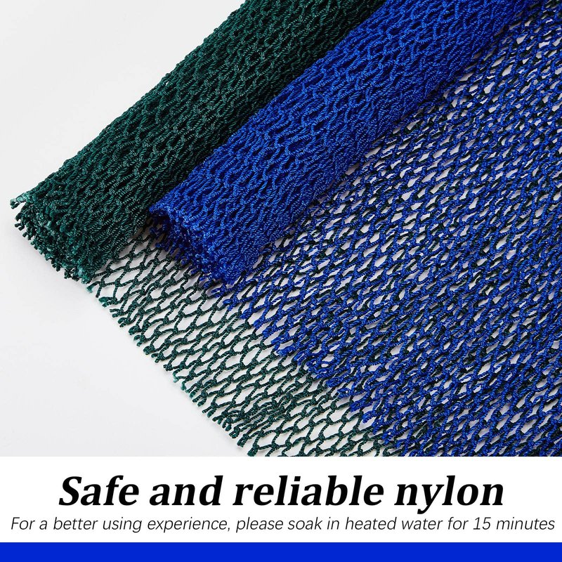 Shappy 2 Pcs African Net Sponge Exfoliating Net African Body Scrubber Bath Rag Washcloth Towel Shower Body Back Scrubber Skin Smoother for Daily Use or Stocking Stuffer(Blue, Green)