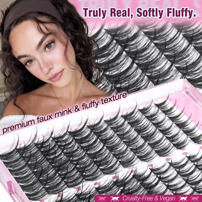 Natural Lash Clusters Spiky Eyelash Extensions Wispy Individual Lashes Manga Eyelash Individuals 120 Pcs CC-Curly Cluster Eyelash Extensions 10-16MM Mixed DIY Lash Extensions by Mavphnee