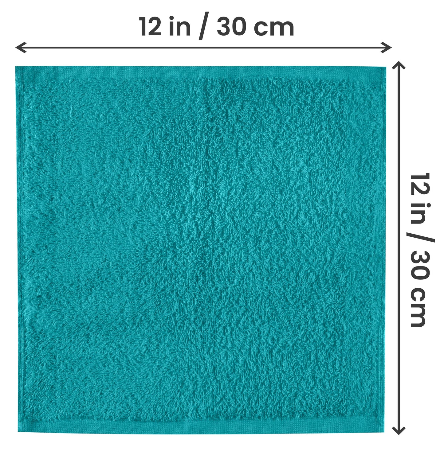 Utopia Towels 12 Pack Cotton Washcloths Set, 100% Ring Spun Cotton, Premium Flannel Face Cloths, Highly Absorbent and Soft Feel Fingertip Towels, Turquoise