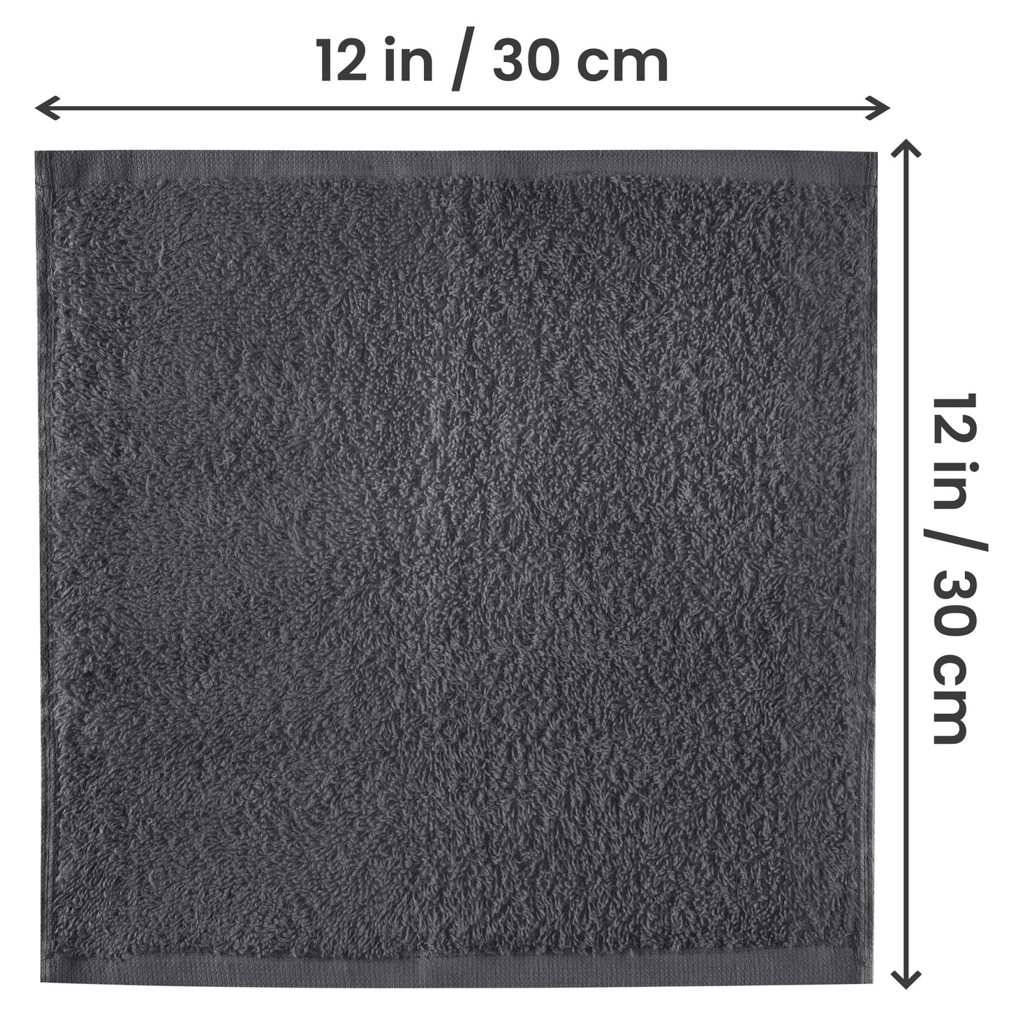 Utopia Towels 12 Pack Cotton Washcloths Set, 100% Ring Spun Cotton, Premium Flannel Face Cloths, Highly Absorbent and Soft Feel Fingertip Towels, Grey