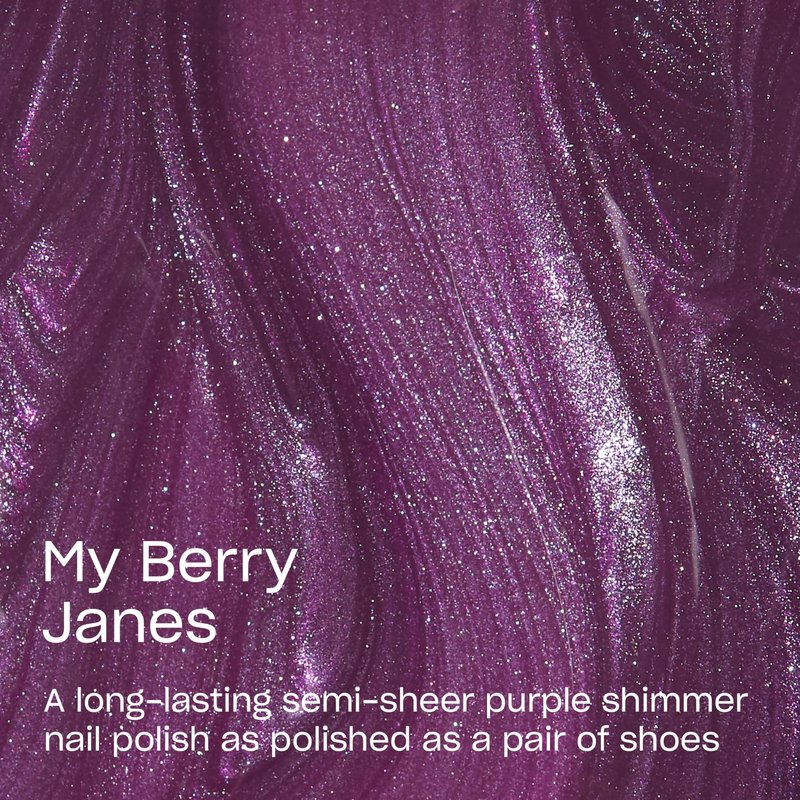 OPI Infinite Shine My Berry Janes | Semi-Sheer Dark Cool Purple Silver Shimmer Long Wear Gel Like Nail Polish | What's Your Mani-tude | Fall 2025
