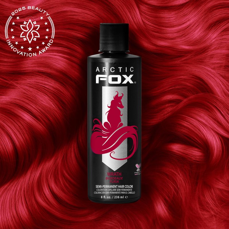 ARCTIC FOX Vegan and Cruelty-Free Semi-Permanent Hair Color Dye (8 Fl Oz, WRATH)