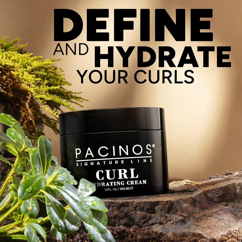 Pacinos Curl Hydrating Cream - Curl Defining & Frizz Control | Salon Quality Moisture - 10 Oz