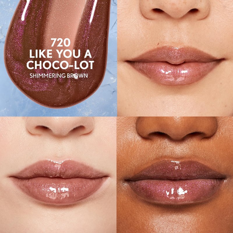 Covergirl Clean Fresh Yummy Plumper Lip Gloss, 720 Like You A Choco-Lot, Shiny, Vegan Formula, Easy to Apply, Minty Flavor, 0.33oz
