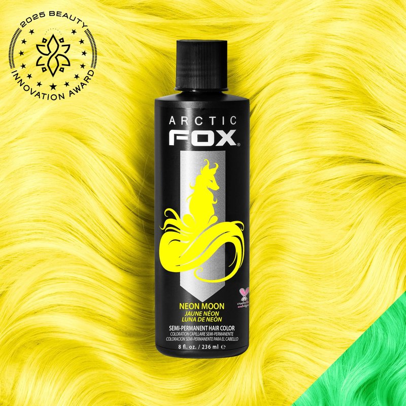 ARCTIC FOX Vegan and Cruelty-Free Semi-Permanent Hair Color Dye (8 Fl Oz, NEON MOON)