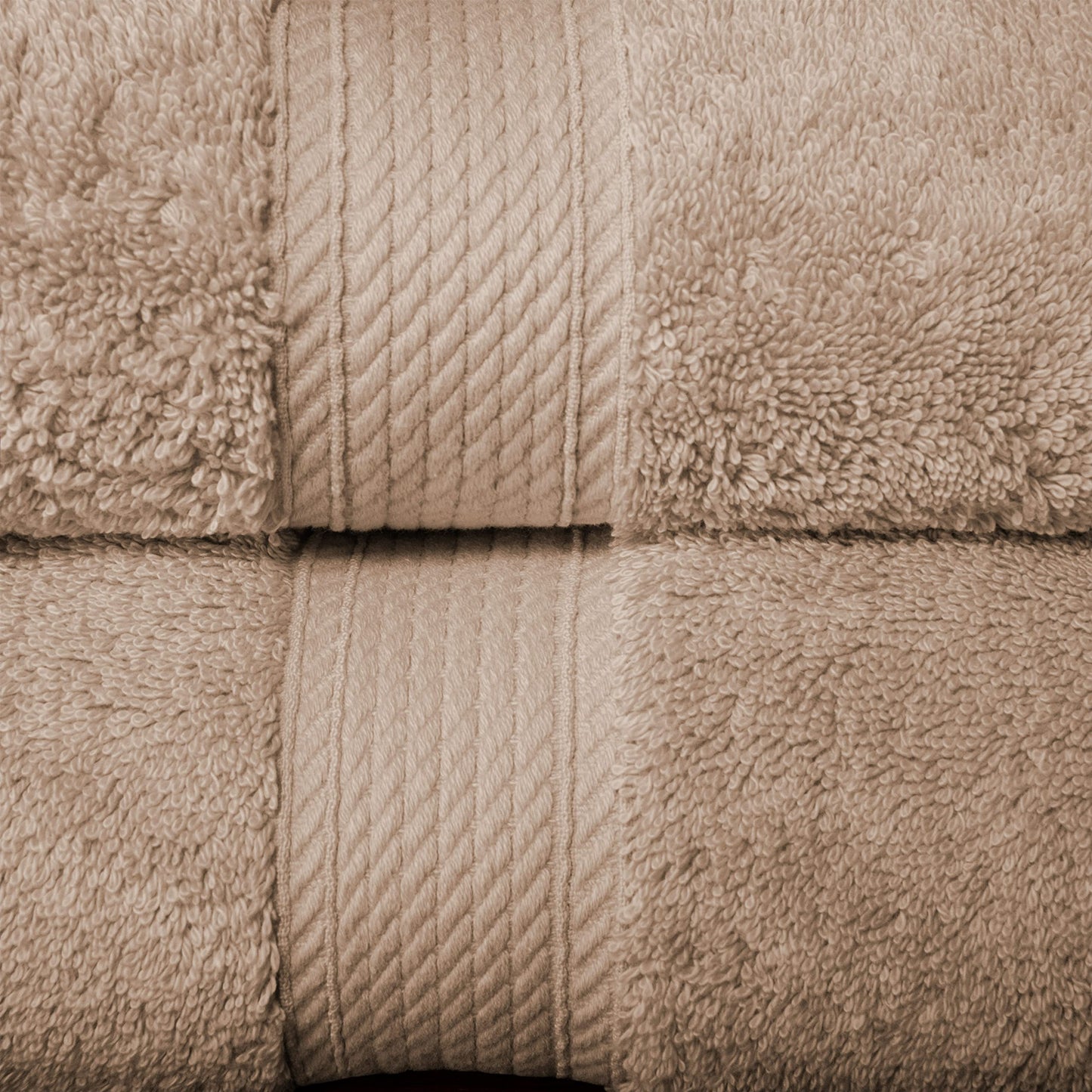 Superior Egyptian Cotton Pile 10 Piece Towel Set, Includes 2 Bath, 4 Hand, 4 Face Towels/ Washcloths, Ultra Soft Luxury Towels, Thick Plush Essentials, Guest Bath, Spa, Hotel Bathroom, Latte