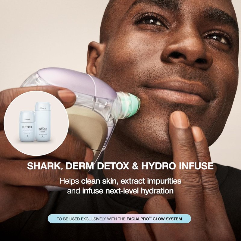 Shark FacialPro Glow Replenishment Kit - AHA + BHA Exfoliating Gel & Hydro Infuse Hydrator for Spa-Level Skin Care | Compatible with FacialPro Glow System