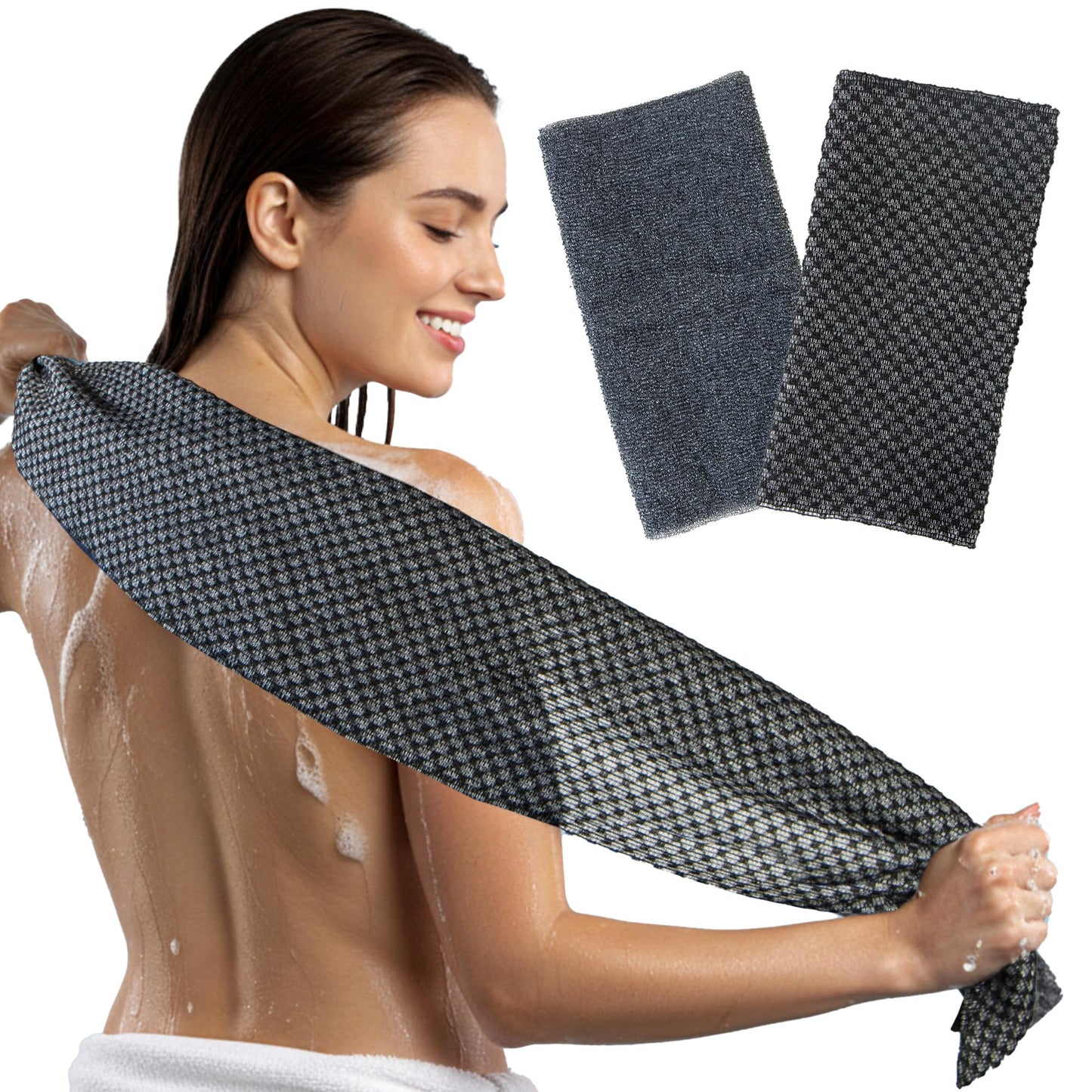 Yiclick Exfoliating Body Scrubber, Back Scrubber for Shower Bath,Exfoliating Body Scrubber and Back Scrubber for Shower （vine）