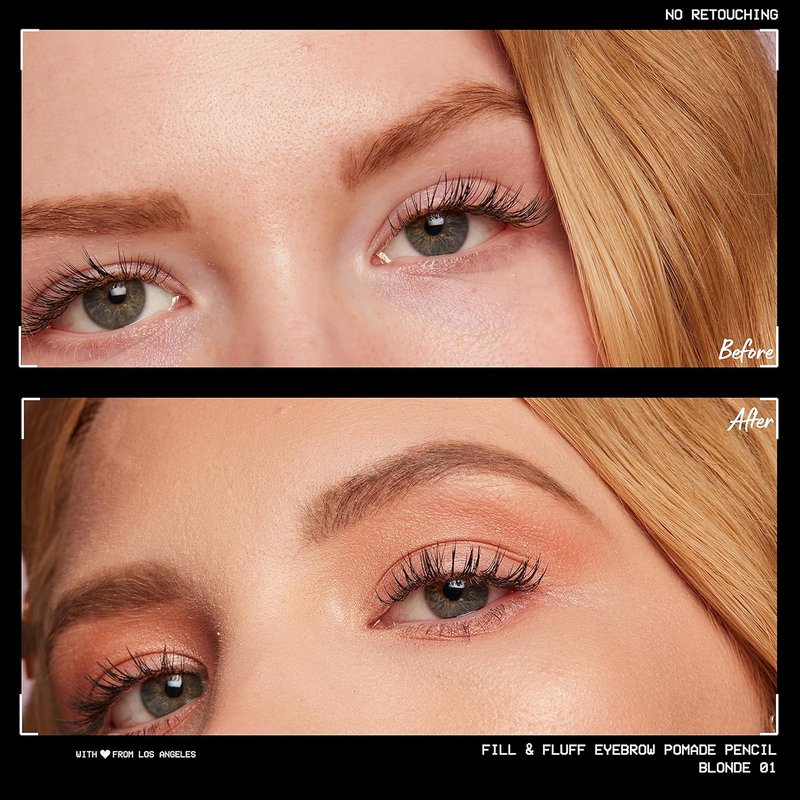 NYX Fill & Fluff Eyebrow Pomade Pencil - Blonde Color for Defined Brows