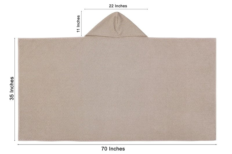 COTTON CRAFT Hooded Bath Towel – Oversized 35 x 70 Waffle Weave Towel with Hood for Adults - 100% Ringspun Cotton Pool Bath Sheet Wrap with Hood - Soft Super Absorbent Quick Dry – 450 GSM – Linen