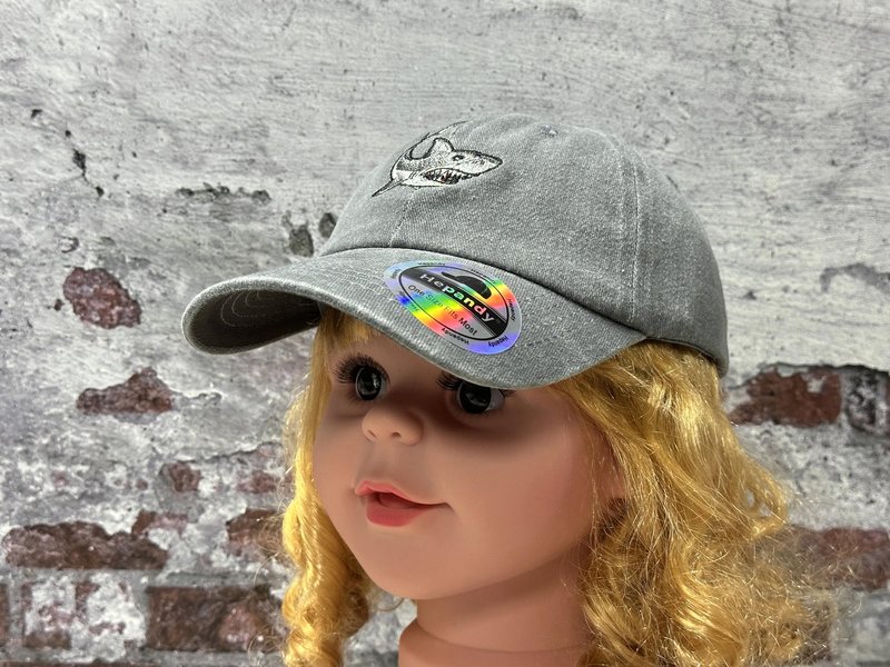 Hepandy Shark Baseball Cap for Children, Gifts for Lover, Washed Gray Baseball Cap for Boys Girls, Embroidered Dad Hat for Child Kids
