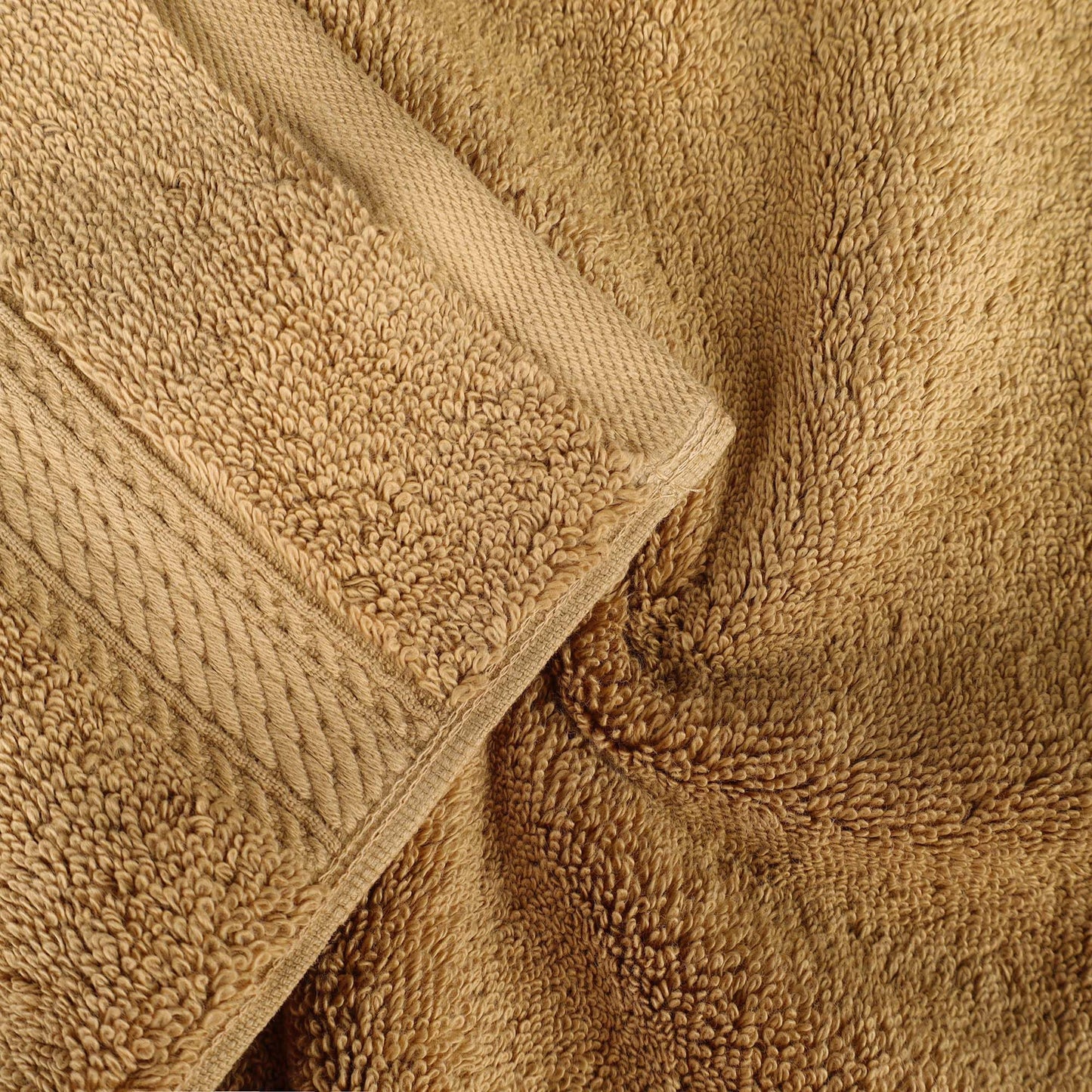 Superior Egyptian Cotton Pile 9 Piece Towel Set, Includes 3 Bath, 3 Hand, 3 Face Towels/Washcloths, Ultra Soft Luxury Towels, Thick Plush Essentials, Guest Bath, Spa, Hotel Bathroom, Toast