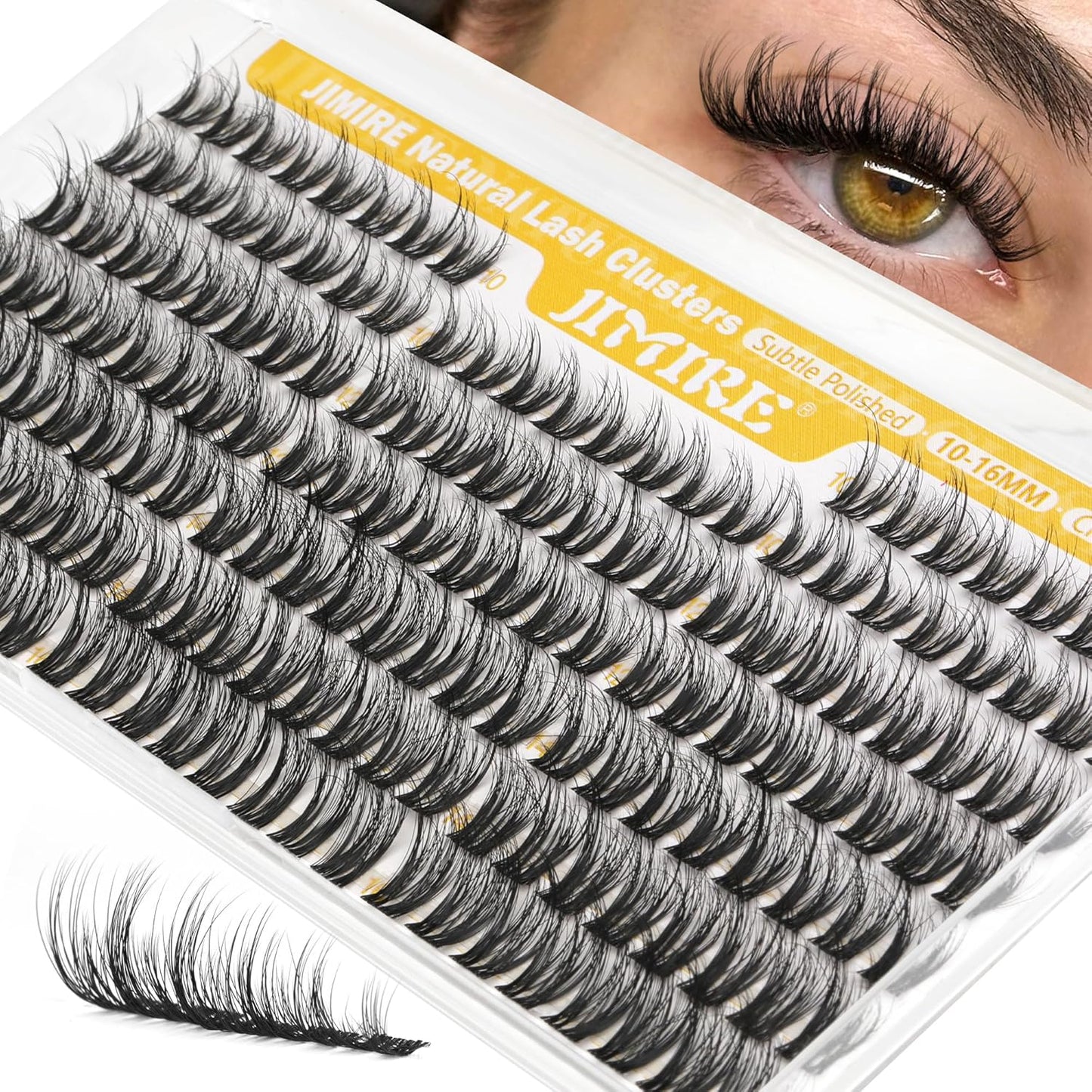 Spider Lash Clusters - Wispy Natural Eyelash Extensions | Fluffy CC Curly Lashes 10-16MM, 160 Pcs for Stunning Makeup