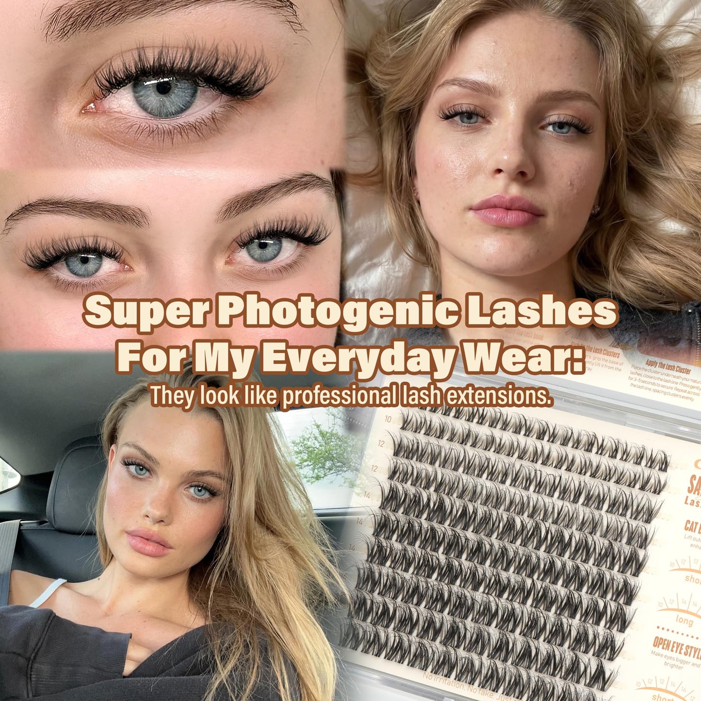 Spider Lash Clusters Breeze Eyelash Clusters DD Curl Cluster Eyelash Extensions Fluffy Spider Lashes Clusters Wispy Individual Lashes Extension Soft Thin Band Cluster Lashes 10-16MM for Natural Look