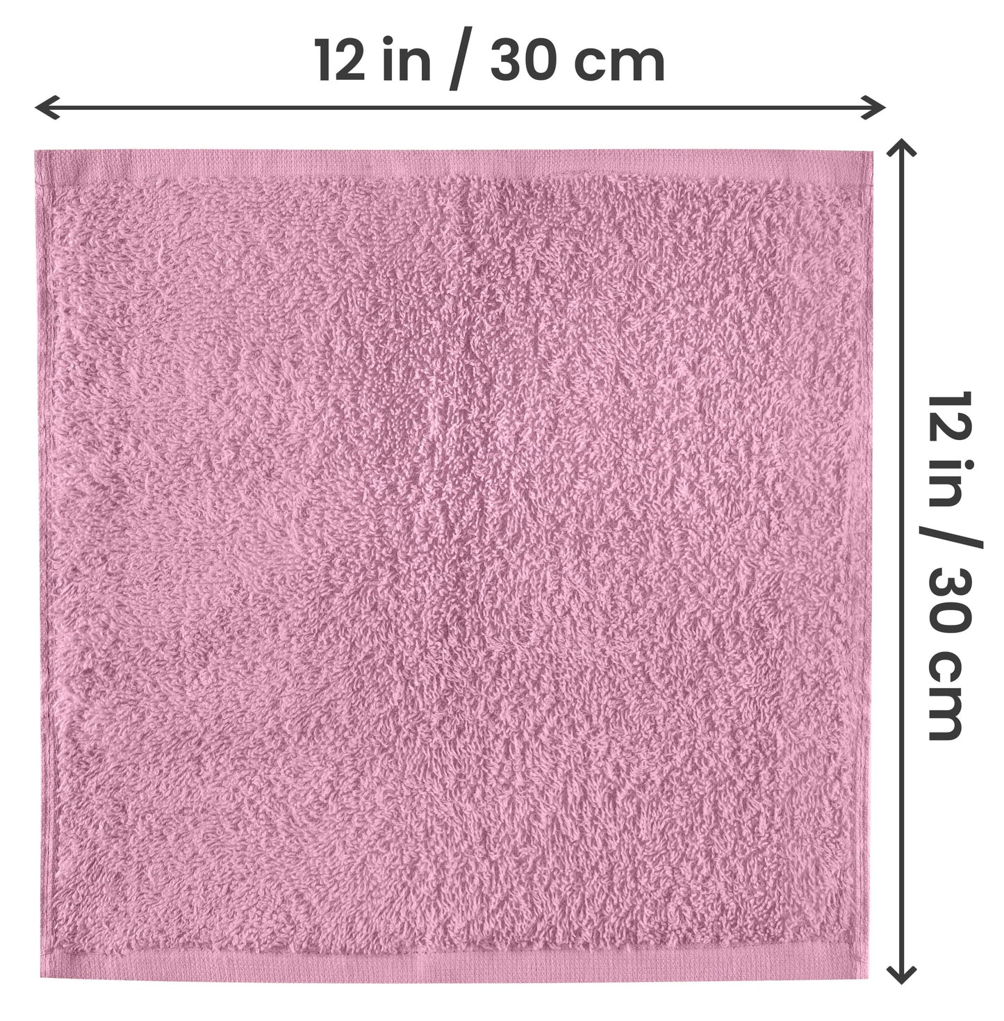 Utopia Towels 12 Pack Cotton Washcloths Set, 100% Ring Spun Cotton, Premium Flannel Face Cloths, Highly Absorbent and Soft Feel Fingertip Towels, Pink