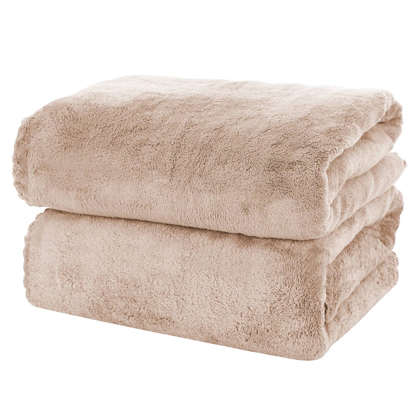 MOONQUEEN 2 Pack Premium Bath Towel Set - Quick Drying - Microfiber Coral Velvet Highly Absorbent Towels - Multipurpose Use as Bath Fitness, Bathroom, Shower, Sports, Yoga Towel (Brown)