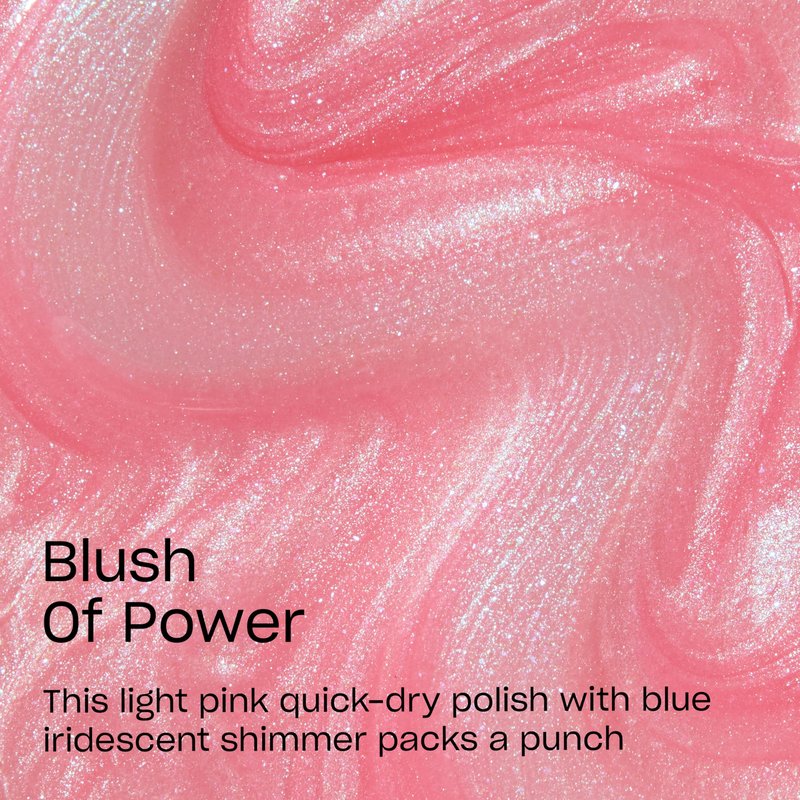 OPI RapiDry Blush of Power | Opaque Soft Neutral Pink Shimmer Chip Resistant Nail Polish x Supergirl Collection