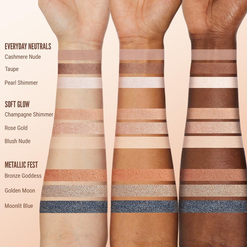 Exmiloo Cream Eyeshadow Stick Set - Waterproof Long-Lasting Eye Shadow Sticks with Shimmer & Matte Finish, 3 Colors Eyeshadow Set for Natural Everyday Looks, Vegan & Cruelty-Free