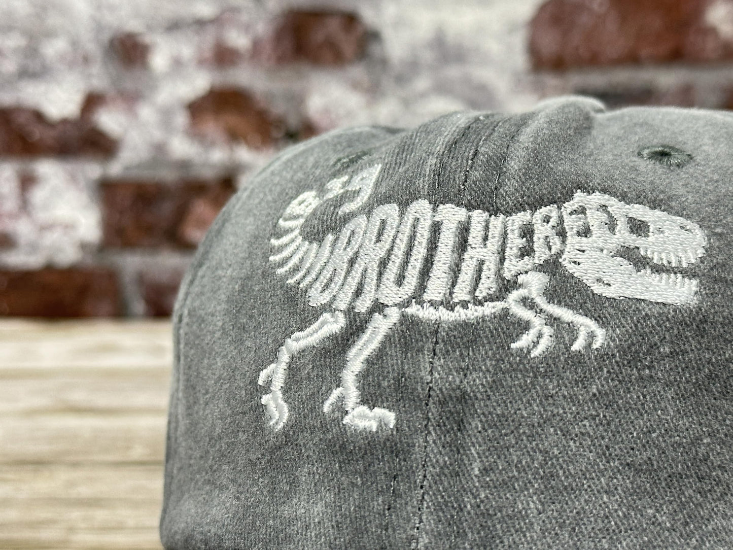 Hepandy T-Rex Skeleton Hat for Boys, Big Brother Gifts for Kids, Washed Gray Tyrannosaurus Baseball Cap Adjustable Hat