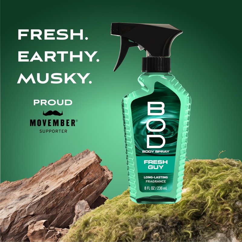 BOD man Fragrance Body Spray, Fresh Guy, 8 fl oz (Pack of 2)