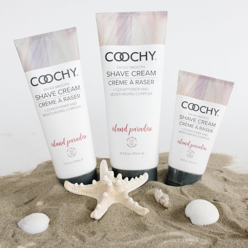 Coochy Shave Cream - Moisturizing Shave Lotion - Gentle Intimate Shaving Cream - For Bikini Area, Underarms, Legs & More - Rash-Free, Hydrating Formula - Island Paradise, 3.4 oz